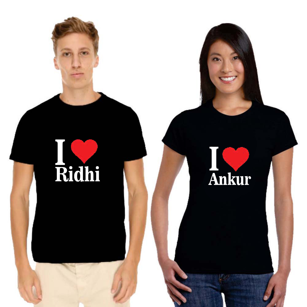 personalised couple t shirts