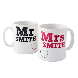 Personalised Mr and Mrs Mugs