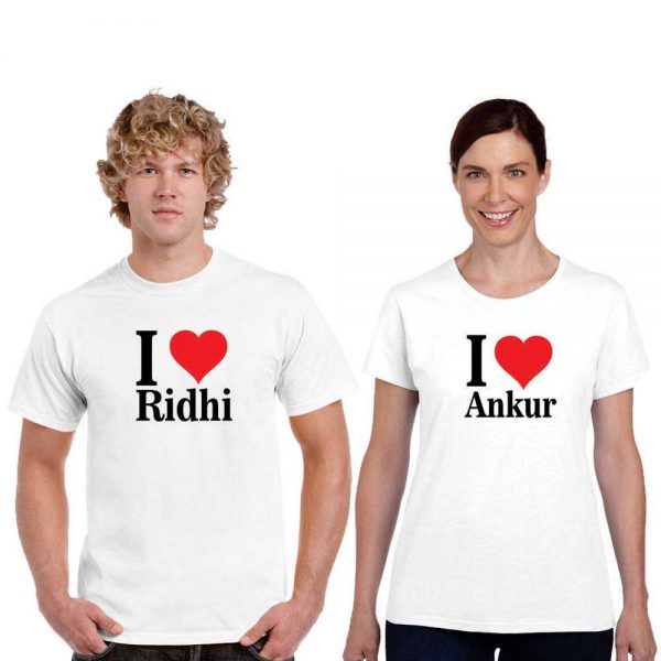 Personalized I Love Couple T shirts