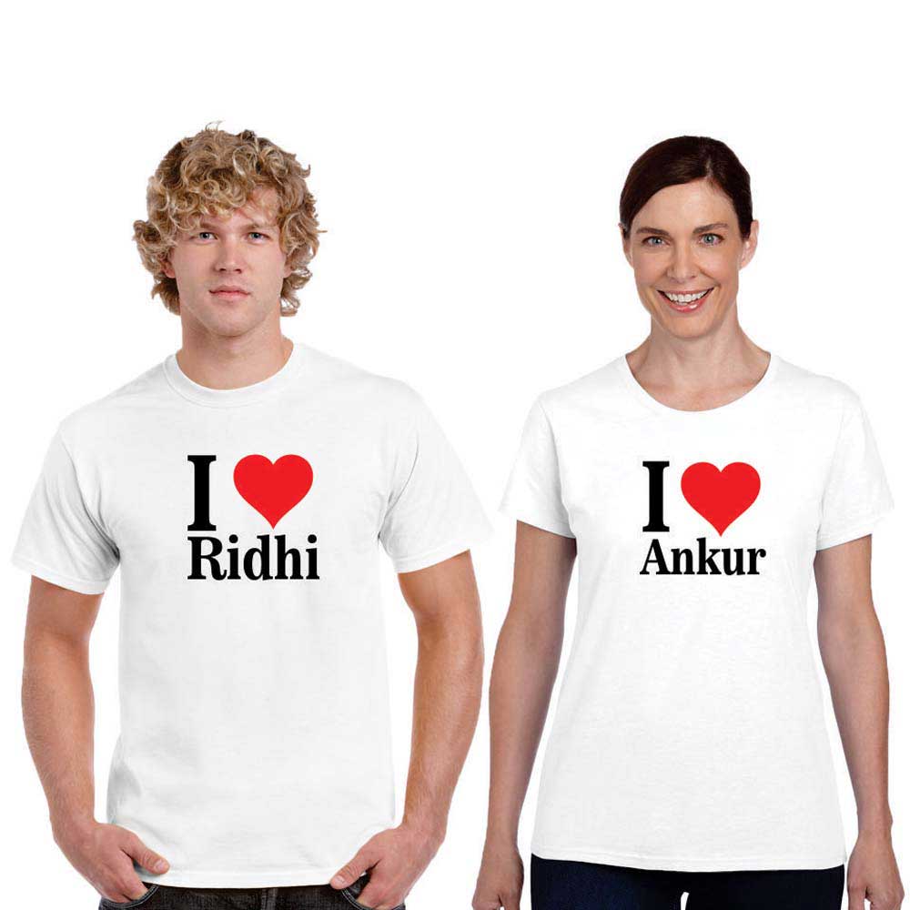 personalised couple t shirts