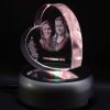 Photos Engraved in a Heart Shaped 3D Crystal - Image 2